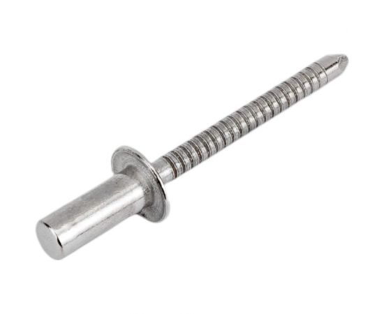 Вытяжная нержавеющая заклепка со стандартным бортиком KREPFIELD закрытый конец, 4,8x12 мм, ISO 16585, А2, 100 шт. 16585ЗАКЛЕПКА4,8Х12А2-100 