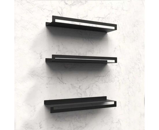 Набор №1 полка для бутылок (2 шт) и с полотенцесушителем (1 шт) Граф Держалкин horizon1 черный H1-trio-ч 