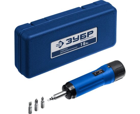 Регулируемая динамометрическая отвертка ЗУБР Профессионал 1-6 Нм 64015 