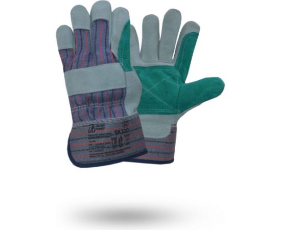 Спилковые комбинированные перчатки Armprotect докер, с усилением ладони, р11 SK320 4631161814371 