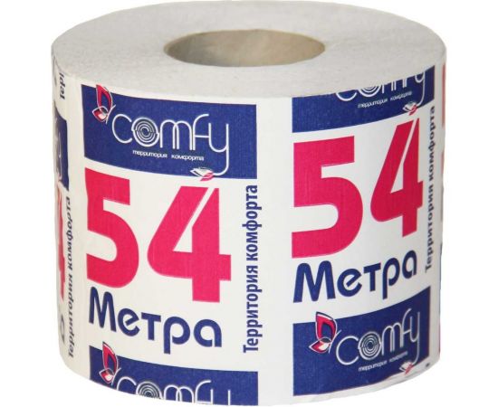 Туалетная бумага Сomfy "54 метра" 1-сл. 1 рул./вл.48 1-2507 