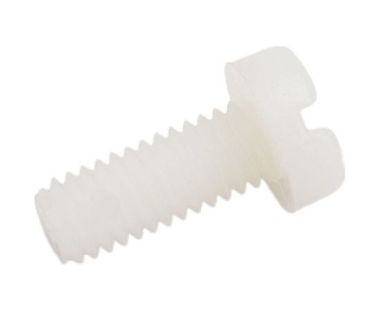 Винт с цилиндрической головкой со шлицем DINFIX DIN 84, полиамид (пластик), M4x10, 10 шт. 00-00001491 