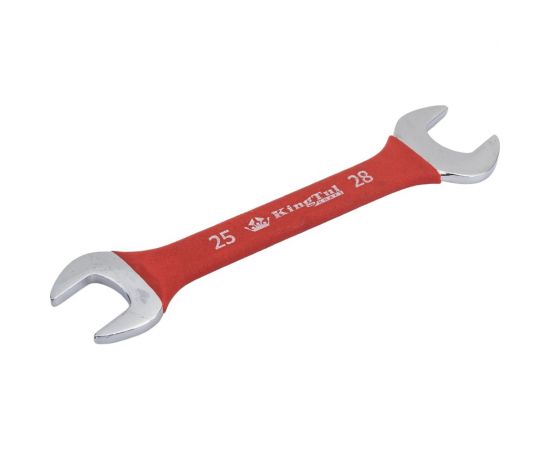 Рожковый ключ KingTul 25x28 мм, в прорезиненной оплетке KT-102528k(322528) 