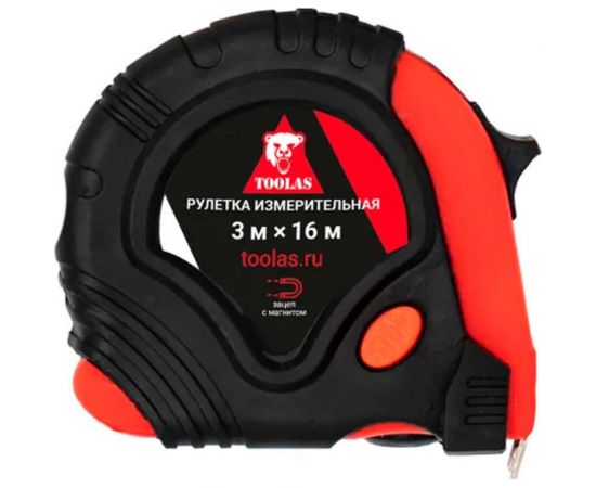 Рулетка TOOLAS МАГНИТ 3 м, 16 мм 00003508 