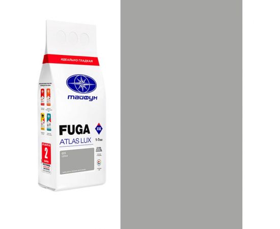 Цементная затирка Тайфун Fuga ATLAS LUX № 035 цвет серый, мешок 2 кг 035-2-lux 