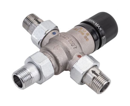 Термосмеситель с обрат.клапанами, 1/2"", американки FAR FA 3956 12VR 