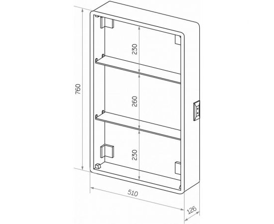 Зеркало-шкаф с подсветкой Art&Max PLATINO AM-Pla-550-800-1D-L-DS-F – изображение 11