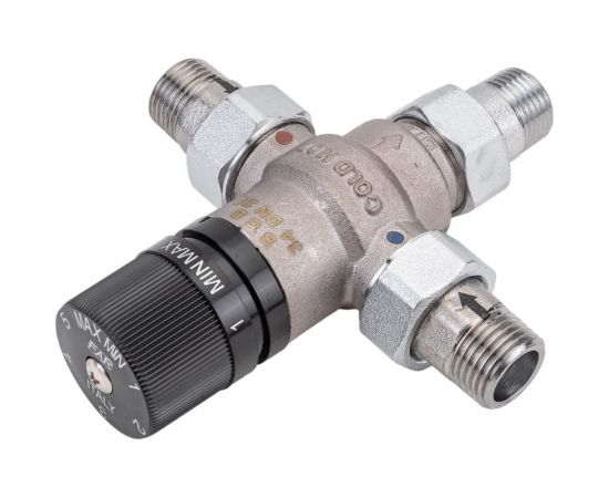 Термосмеситель с обрат.клапанами, 1/2"", американки FAR FA 3956 12VR – изображение 2