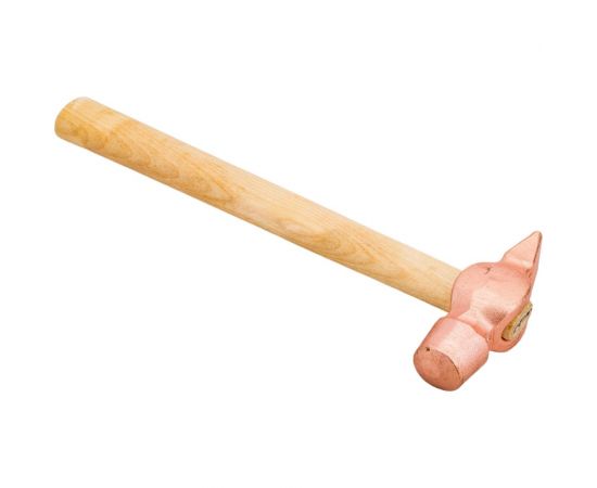 Молоток с круглым бойком и деревянной рукояткой Partex омедненный НФ-00000301 – изображение 2