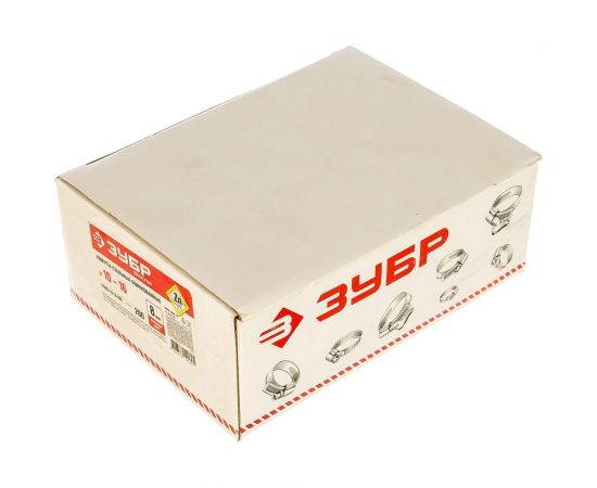 Стальные хомуты Зубр МАСТЕР с просечной лентой ПЛ-8, 10-16мм, 200шт 37803-10-16-200 – изображение 2