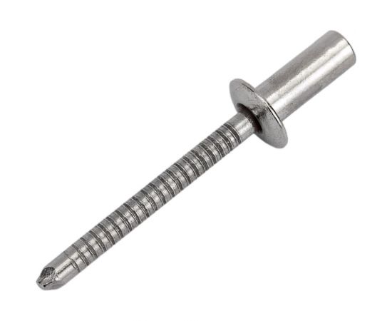 Вытяжная нержавеющая заклепка со стандартным бортиком KREPFIELD закрытый конец, 4,8x12 мм, ISO 16585, А2, 100 шт. 16585ЗАКЛЕПКА4,8Х12А2-100 – изображение 2