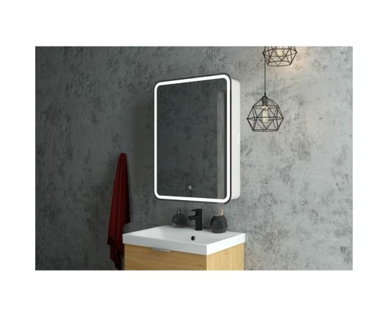 Зеркало-шкаф с подсветкой Art&Max PLATINO AM-Pla-550-800-1D-L-DS-F – изображение 3