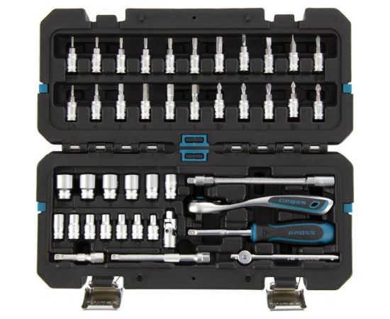 Набор инструментов GROSS 42 предмета, 120 зубьев, CrV, 1/4 14146 – изображение 3
