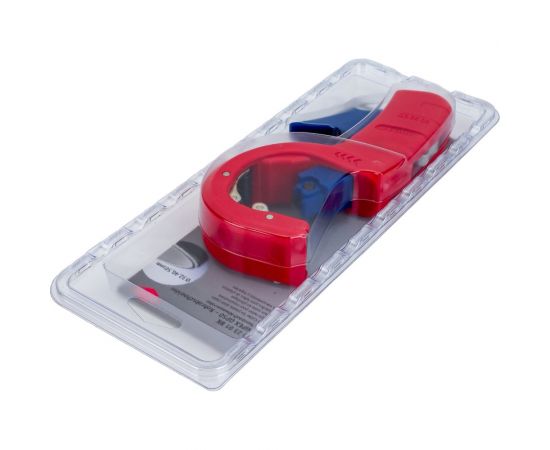 Труборез для канализационных пластиковых труб DP50 32/40/50 мм, толщина max 2.4 мм, длина 202 мм, BK Knipex KN-902301BK – изображение 3