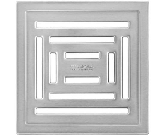 Напольный трап водосток BERGES ZENTRUM Uno 150х150, D50 мм 090372 – изображение 3