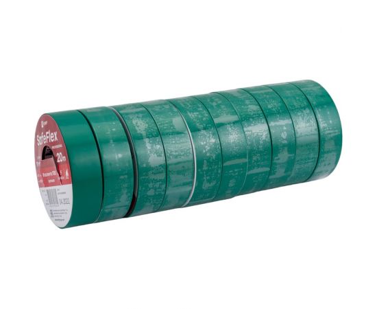 Изолента ПВХ EKF зеленая 19мм, 20м, серии SafeFlex 10 шт. plc-iz-sf-g – изображение 3