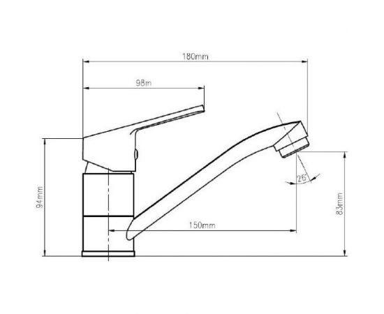 Смеситель для умывальника Dorff Norma с поворотным изливом D1000000 – изображение 3