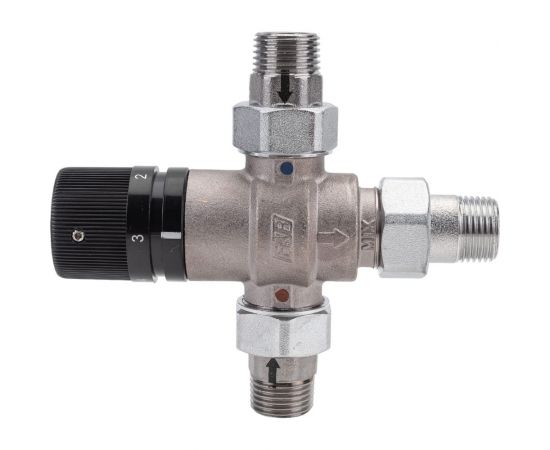 Термосмеситель с обрат.клапанами, 1/2"", американки FAR FA 3956 12VR – изображение 3