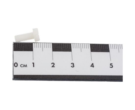 Винт с цилиндрической головкой со шлицем DINFIX DIN 84, полиамид (пластик), M4x10, 10 шт. 00-00001491 – изображение 3