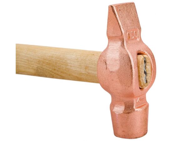 Молоток с круглым бойком и деревянной рукояткой Partex омедненный НФ-00000301 – изображение 4
