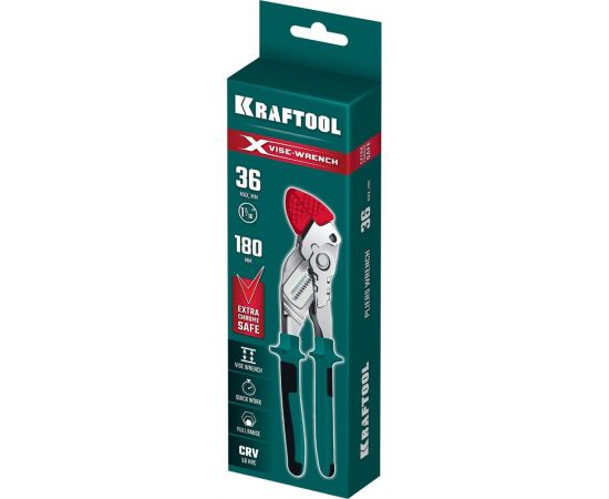 Клещи переставные-гаечный ключ KRAFTOOL Vise-wrench 180 мм 22066 – изображение 4