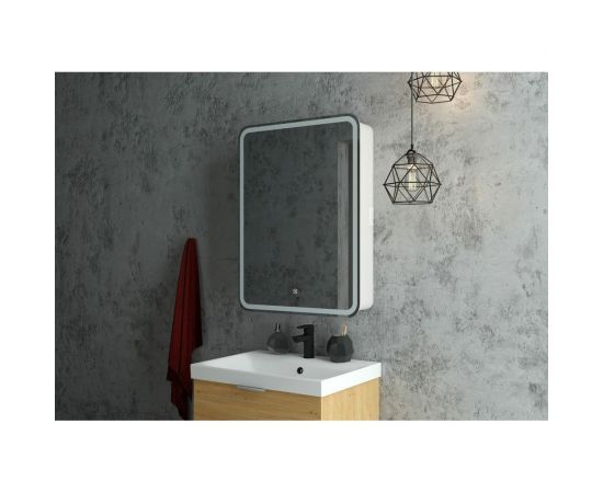 Зеркало-шкаф с подсветкой Art&Max PLATINO AM-Pla-550-800-1D-L-DS-F – изображение 4