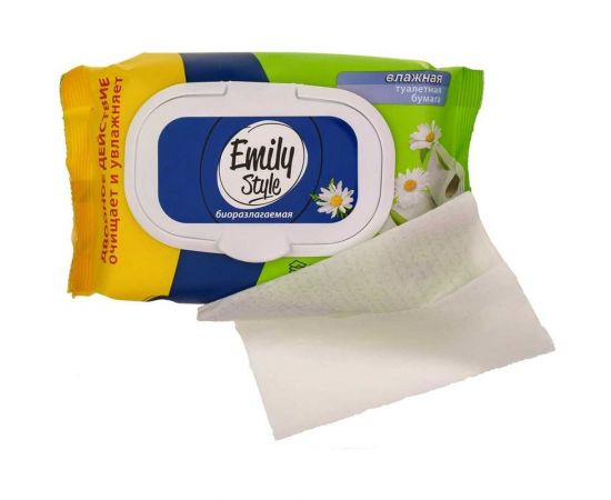 Влажная туалетная бумага Emily Style растворяющаяся, 72 шт 218425 – изображение 4