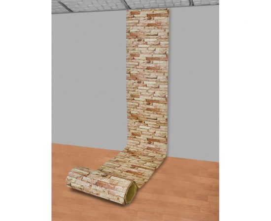 Мягкая самоклеящаяся 3D панель LAKO Камень кладка 15, рулон, 70x600 см LKD-16-05-FC78 – изображение 4