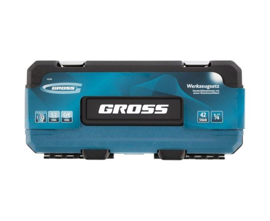 Набор инструментов GROSS 42 предмета, 120 зубьев, CrV, 1/4 14146 – изображение 4