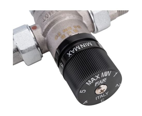 Термосмеситель с обрат.клапанами, 1/2"", американки FAR FA 3956 12VR – изображение 5