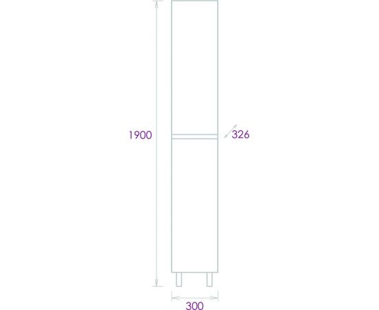 Пенал Onika милтон 30 напольный, белый, универсальный 403077 – изображение 5