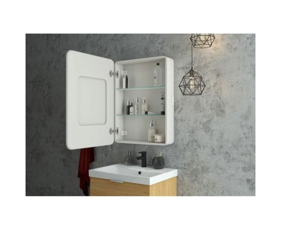 Зеркало-шкаф с подсветкой Art&Max PLATINO AM-Pla-550-800-1D-L-DS-F – изображение 5