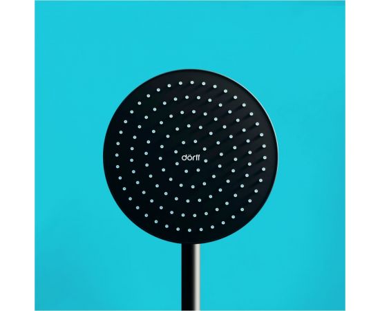 Душевая система с тропическим душем Dorff Comfort, ручной душ 1F, цвет черный D0708000BL – изображение 7