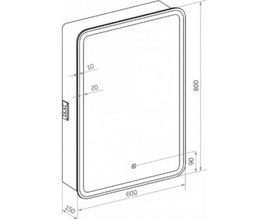 Зеркало-шкаф Reflection Circle led 600x800 RF2109SR – изображение 8