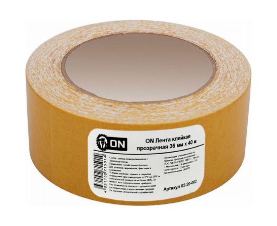 Клейкая прозрачная лента ON 36 мм х 40 м 02-20-002 