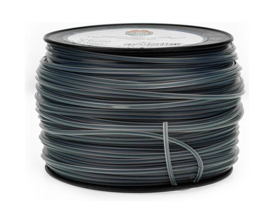 Леска для триммера 3 мм, 200 м (бухта), квадрат с графитовым сердечником NEW Duoline, серебро TORGWIN S97824 