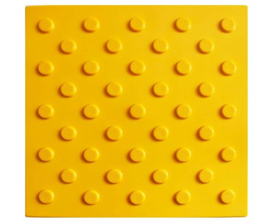 Тактильная плитка из ПВХ ПластФактор конус в шахматном порядке (непреодолимое препятствие) 4630027111708 