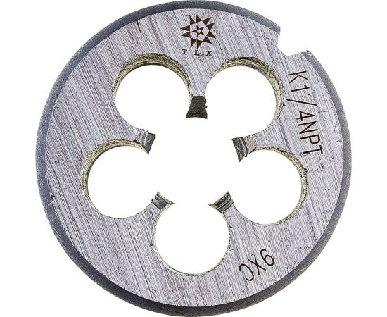 Плашка TLX коническая дюймовая К 1/4""NPT, 18 ниток/дюйм, dнар.38мм 9ХС 66550 