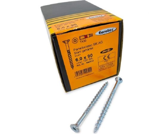Конструкционные саморезы Eurotec Paneltwistec SK AG 6.0x90/54/8 TX30 потайной, 100 шт. 945633 
