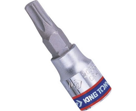 Головка-бита торцевая 1/4"", TORX с отверстием, T27Н, L=37 мм KING TONY 203727 