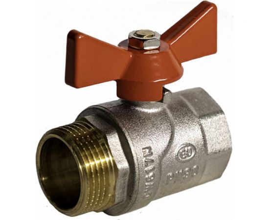 Шаровой кран EUROS (ручка-бабочка) 1" внутренняя - наружная резьба EU.YT1285050 1_k 