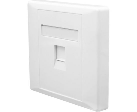 Лицевая панель 1 порт SUPRLAN (80x80, Keystone, шторка) 10-0333 