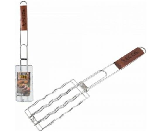 Решетка для барбекю Ecos RD-169D для сосисок, р-р 17х8.5 см, общая длина 50 см 999617 