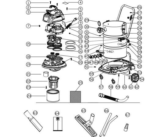 Пылесос REDVERG RD-VC2400-70S 6678692 – изображение 11