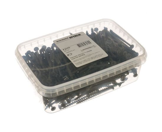 Саморез Качественный Крепеж 4,2х70 потай, крупная резьба, оксид 360 шт 1000375 КЧ – изображение 2