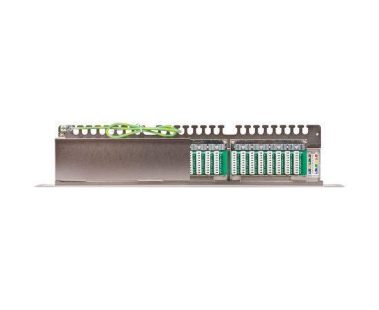 Коммутационная панель NIKOMAX 19, полный экран, с органайзером, металлик NMC-RP24SD2-1U-MT – изображение 2