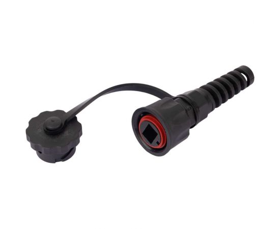 Индустриальный коннектор NIKOMAX RJ45/8P8C категория 6, 50мкд, экранированный, IP67, черный NMC-RJ88RA50SE3-IS-BK – изображение 2