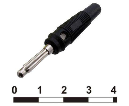 Штекер Banana Pro Legend черный, винтовое крепление PL2463 – изображение 2