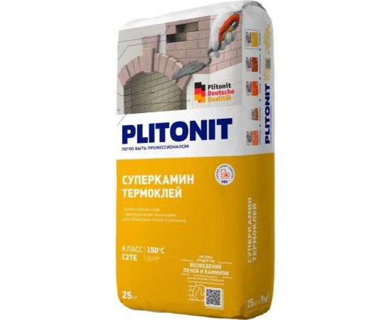 Клей для облицовки печей и каминов PLITONIT СуперКамин ТермоКлей -25 25 кг 7498 – изображение 2