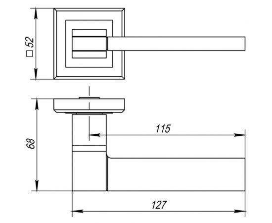 Раздельная ручка PUNTO TECH QL GR/CP-23 графит/хром 37001 – изображение 2